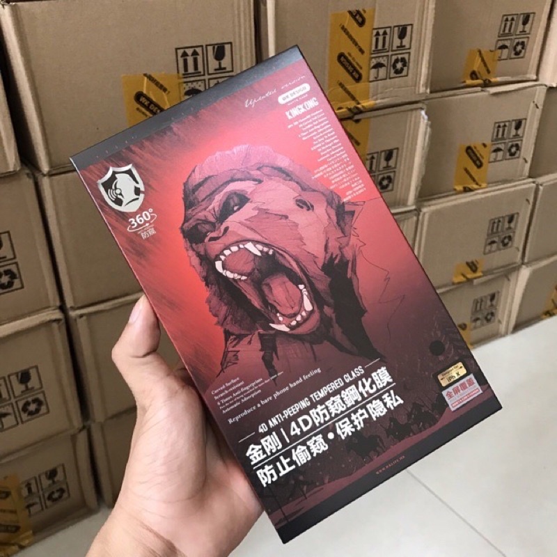 Kính Cường Lực Chống Nhìn Trộm KINGKONG Full Màn Hình Cho iPhone | Hạn Chế Bám Vân Tay | Chính Hãng WK