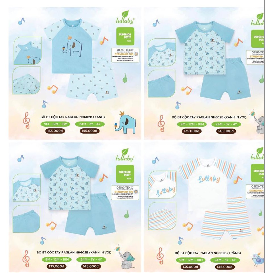 Bộ cộc tay bé trai Petit Lullaby 2021 (Sz 9m-4y)