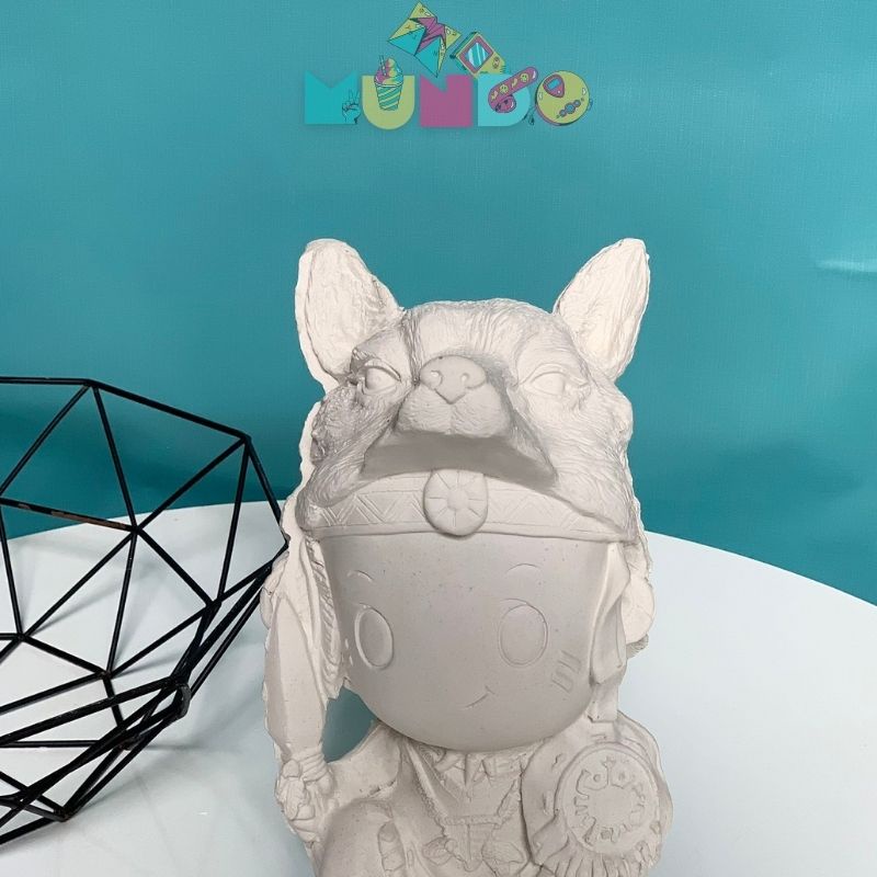 Tượng tô màu cao cấp MẪU HIẾM SIZE XXL CẬU BÉ NGƯỜI SÓI, tượng thạch cao MUNDO