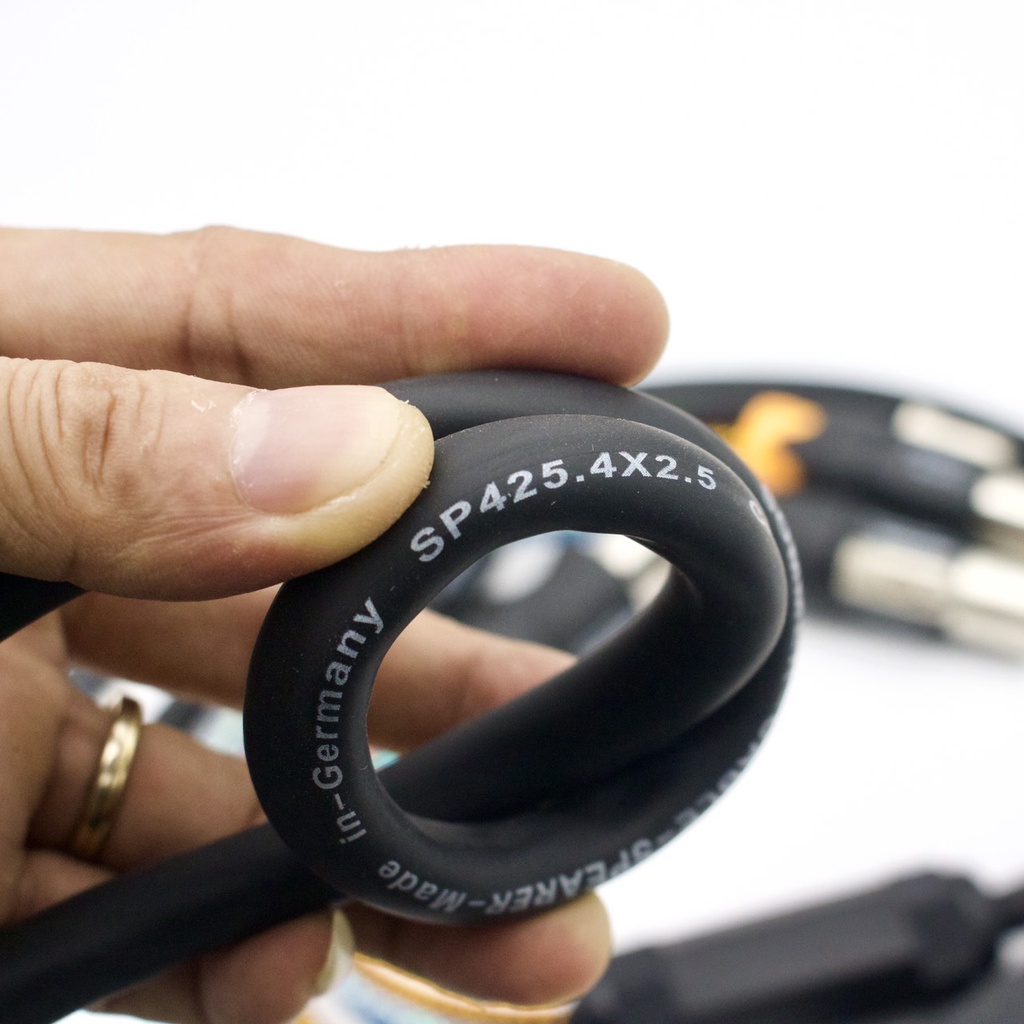 Dây loa âm thanh sân khấu 4 ruột 2.5mm dài 10m, dây loa Sommer đồng nguyên chất,01 dây thành phẩm có Jack speakon