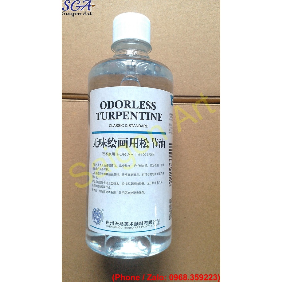 Dầu thông không mùi Odorless Turpentine chai 500ml