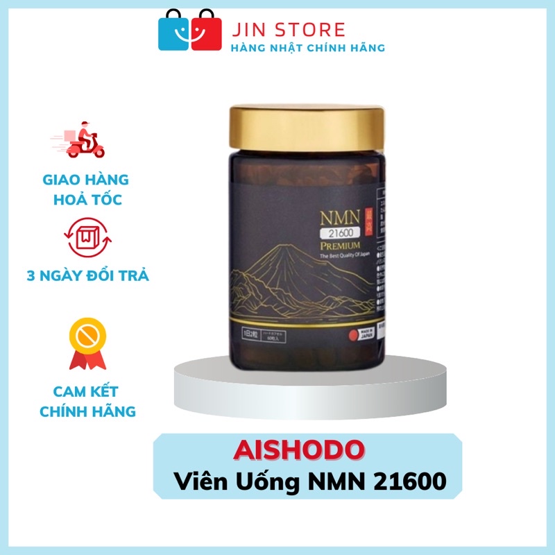 Viên uống NMN 21600 Premium Hộp 60 viên Nhật bản - Viên uống hỗ trợ trẻ hoá da NMN premium 21600 160
