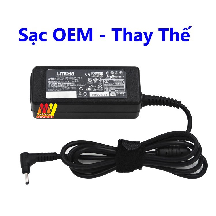 [BH 1 đổi 1] Sạc Adapter Acer 19V-2.37A 2.15A 45W Chromebook 15 CB3-531 CB3-532 CB3-531-C4A5 CB3-532-C47C CB3-532-C8DF