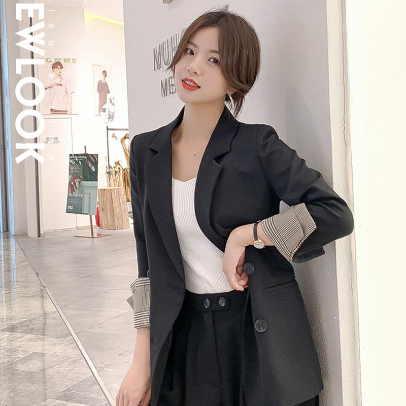 Áo Khoác Blazer Dáng Rộng Phong Cách Hàn Quốc Thời Trang Mùa Thu 2020 Cho Nữ