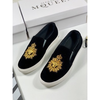 giày slipon nam da lộn mác đính đá (free ship)