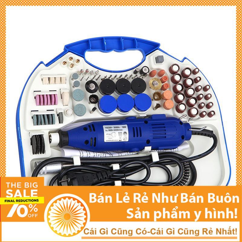 Bộ Máy Khoan Mài cắt Khắc mini Đa Năng 100 chi tiết màu ngẫu nhiên