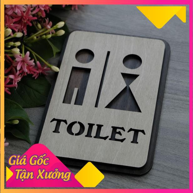 [Mẫu Hot Giá Gốc] Bảng toilet chỉ dẫn nhà vệ sinh WC nam nữ bằng Gỗ