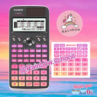 Sticker phím casio 580 decan nút dán phím màu tím máy tính casio fx 580 vn x
