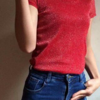 Com bo 2 Áo nhũ cộc tay
