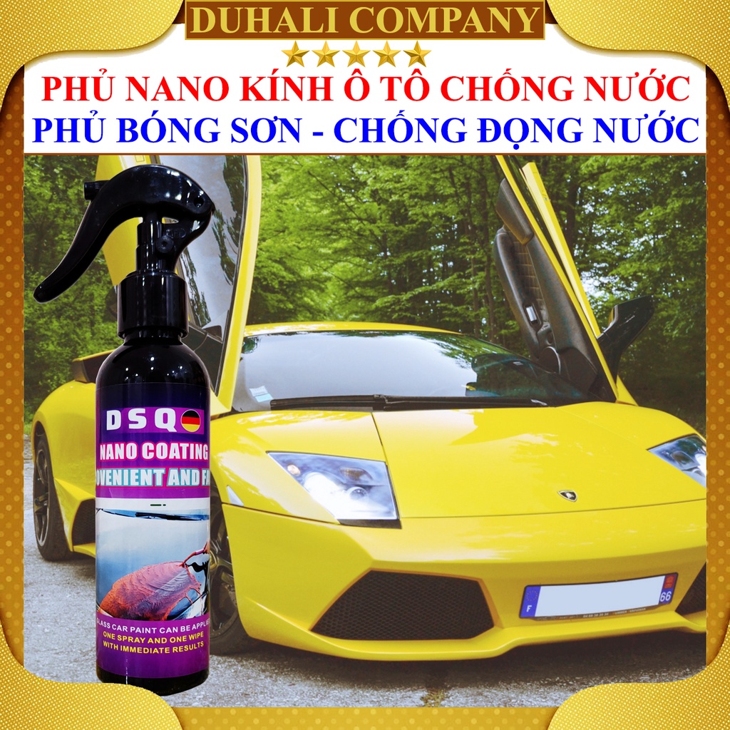Bình Xịt Nano - Ceramic Wax - Phủ Nano Kính Ô Tô - Xịt Bóng Xe Máy - Chống Nước Kính, Phủ Bóng Xe - Ceramic - Duhali