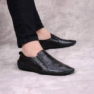 GIÀY LƯỜI DA BÒ TẠO VÂN CÁ SẤU