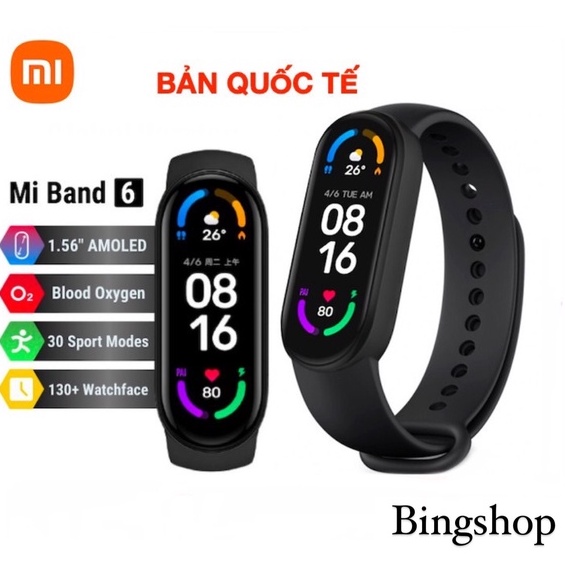 12.12 Hot Deals -[BẢN QUỐC TẾ]Đồng hồ thông minh Xiaomi Mi Band 6 - Hàng chính hãng