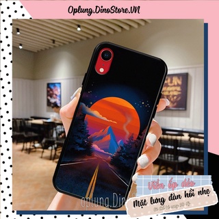 Ốp Iphone X/Xs/XR/Xmax/XsMax - ốp Iphone lưng nhựa viền silicon in hình phong cảnh bảo vệ camera chống bám bẩn.