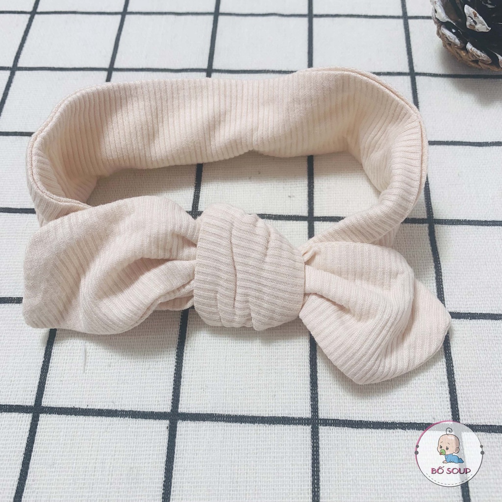 Turban bé gái Cookie màu xinh xắn, chất cotton tăm mềm mịn.