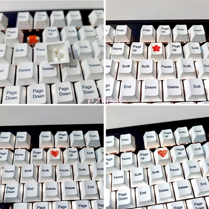 1 nút bàn phím cơ PBT hình trái tim màu đỏ Cherry Profile 1 cái phù hợp cho bàn phím cơ (MX Switch)