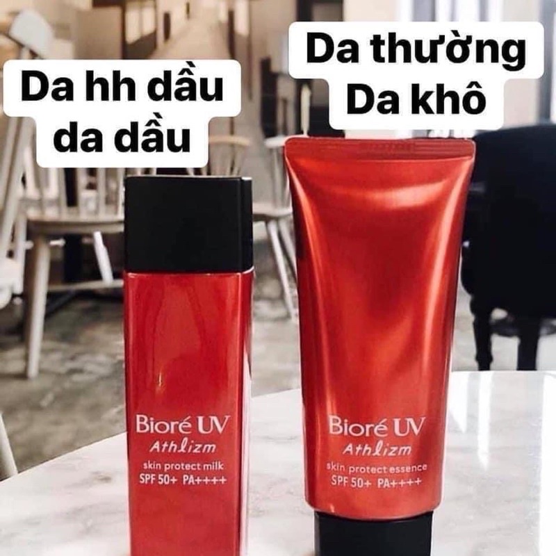 Kem chống nắng Biore đo nâng tone da UV Athlizm_mẫu mới nhất