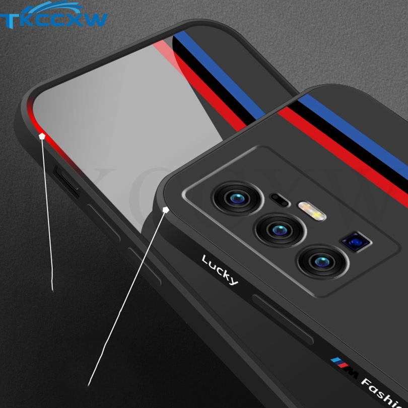 Ốp Điện Thoại Silicone Mềm Hình Vuông Bảo Vệ Camera Cho Vivo X70 X60 Pro+ X30 X50 Pro