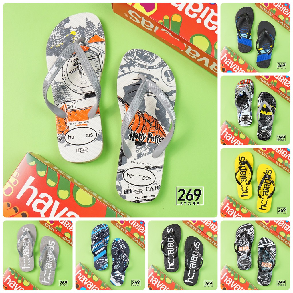 Dép kẹp nam havaianas tông nam Thái Lan đi biển full box dép lào nam  havanas xỏ ngón thời trang cao su (P2)