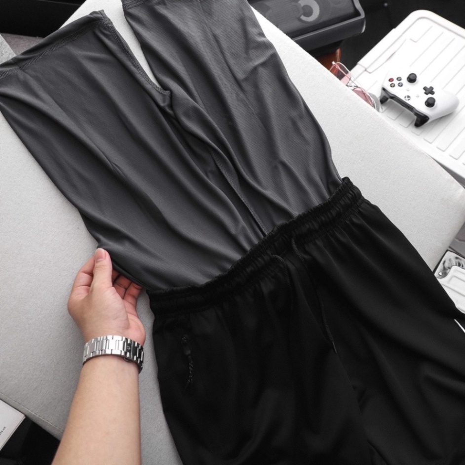 Quần Short đùi tập gym nam 2 lớp có lót leging NIKE LÓT THUN Vải Thể Thao có túi Ziper