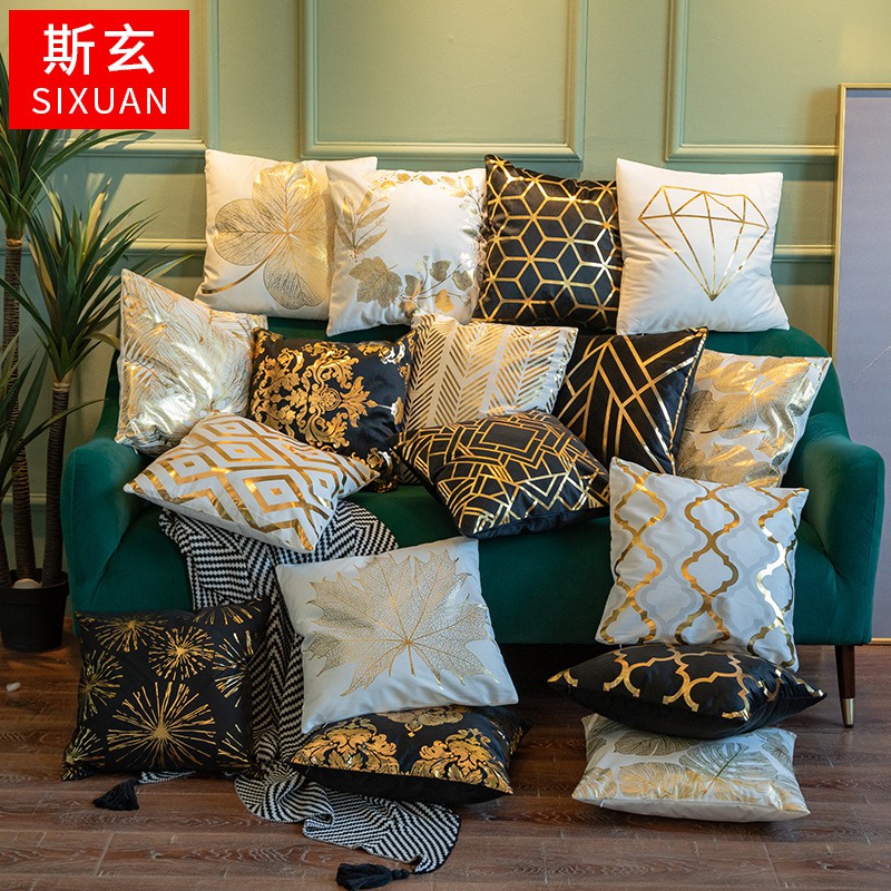 Vỏ Gối sofa - Vỏ Gối vuông họa tiết HÌNH KHỐI SINH ĐỘNG kích thước 45x45