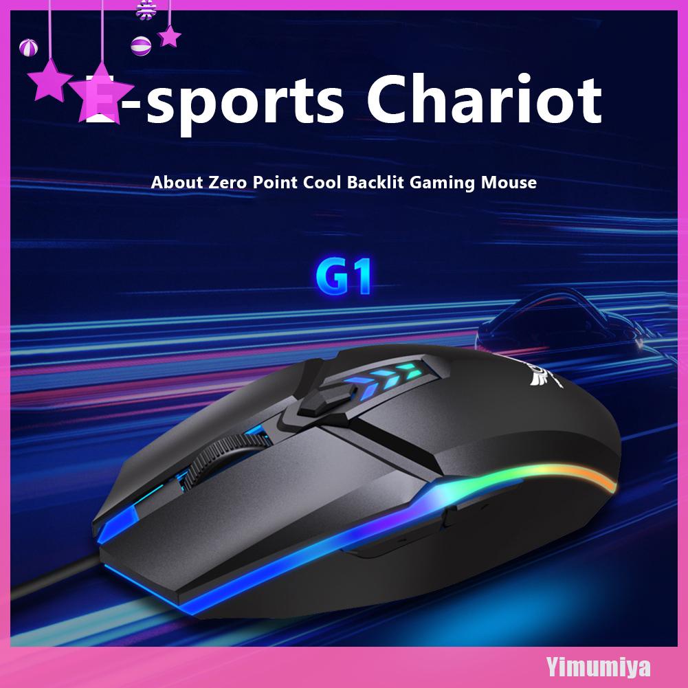 （Yimumiya） ZERODATE G1 RGB Wired Gaming Mouse Optical Mice for Laptop Desktop Computer