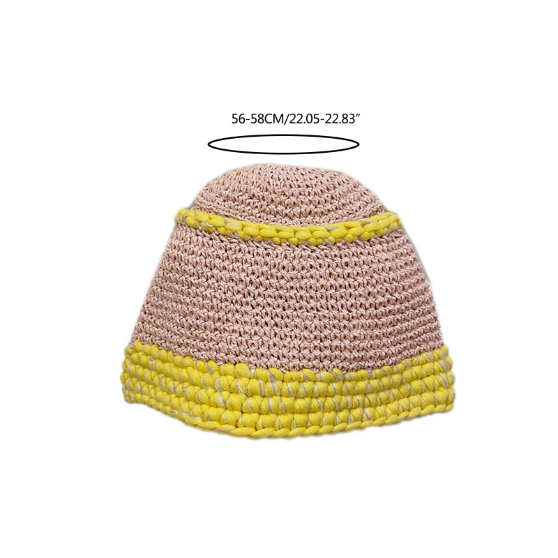 Nón Tai Bèo Đan Len Vành Rộng Màu Sắc Xinh Xắn Thời Trang Xuân Hè Cho Nữ