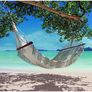 Võng ngoài trời, võng macrame chống lật võng biển kiểu Brazil đan tay - Giao hỏa tốc HCM