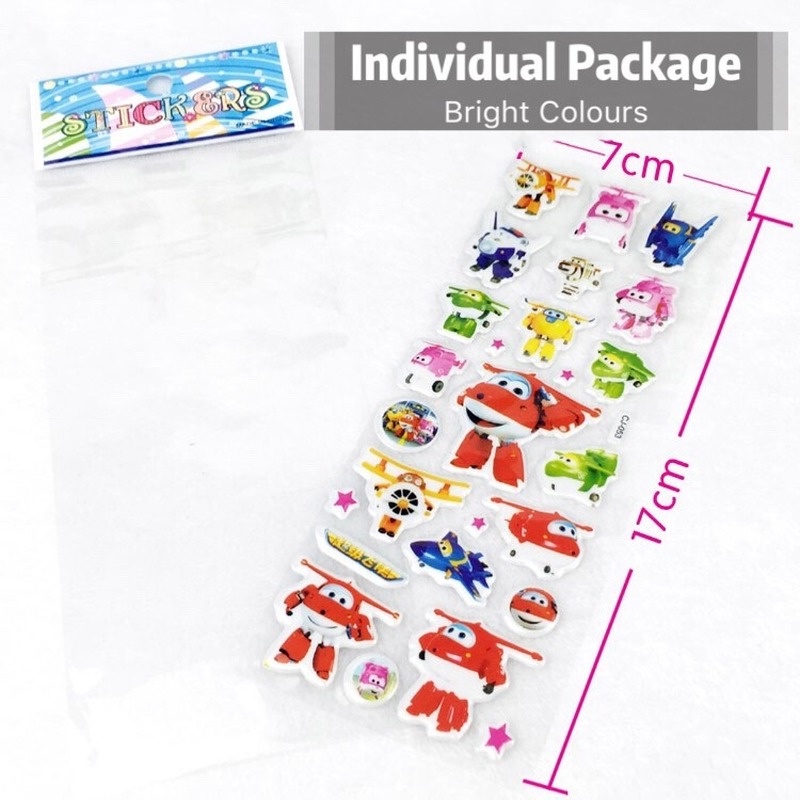 Miếng dán bong bóng họa tiết hoạt hình 3D dễ thương trang dùng để trí sinh nhật cho bé