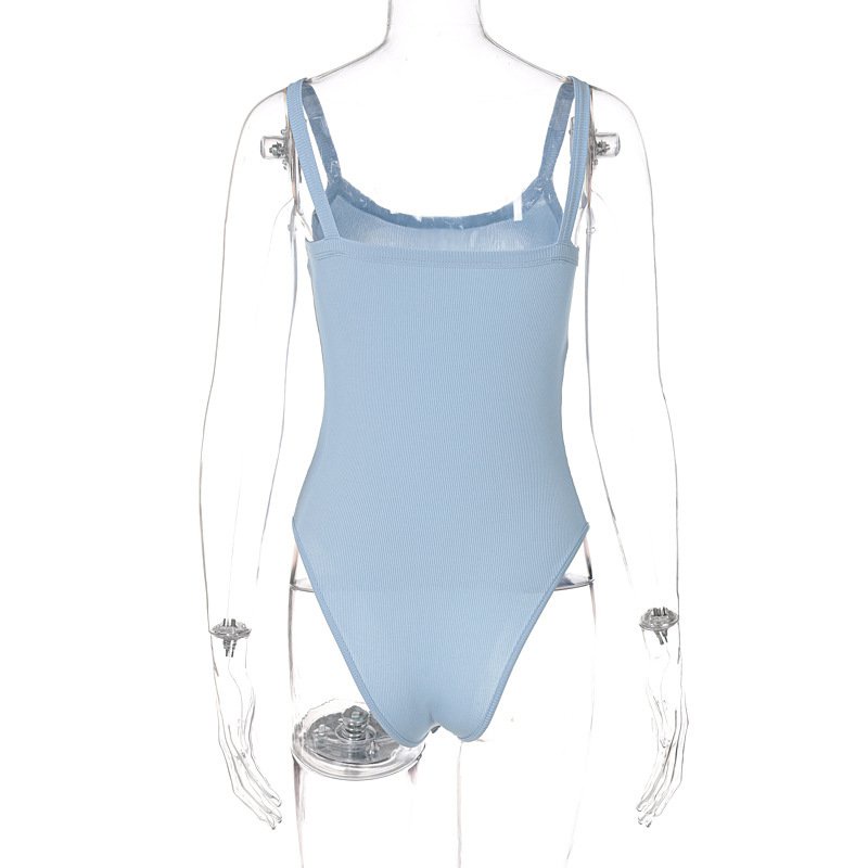 Bộ Bodysuit Hai Dây Phối Ren Quyến Rũ Thời Trang Cho Nữ