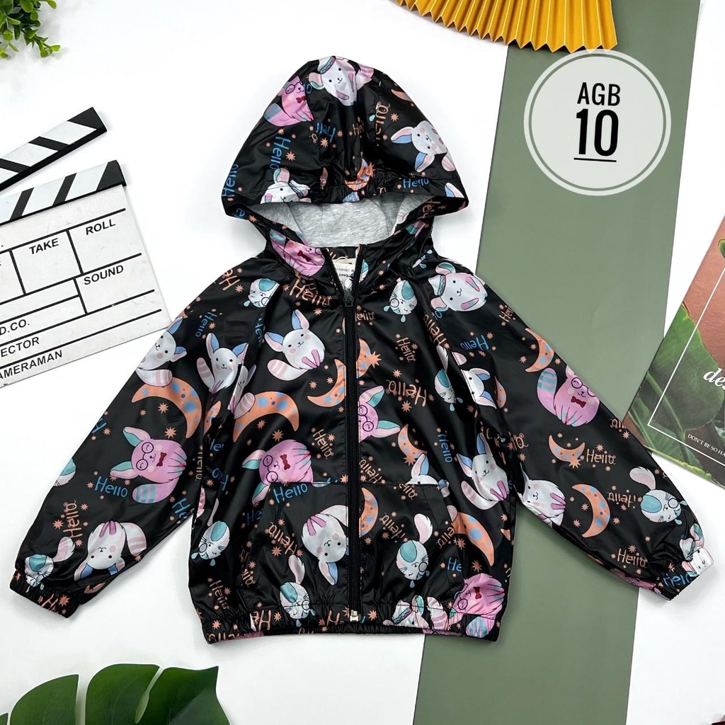 Áo gió trẻ em LITIBABY họa tiết 2 lớp, size 6 -10 tuổi