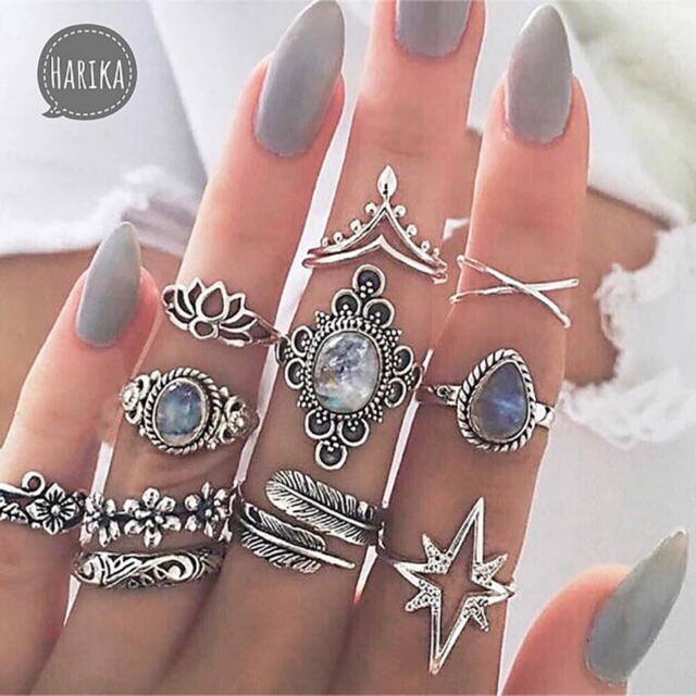 💍 Set nhẫn Boho 11 chiếc 💍