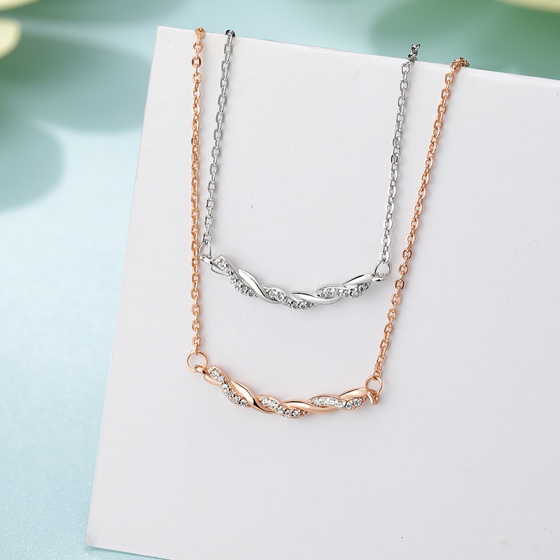 Vòng cổ Mặt Xoắn Đính Pha Lê Sang Trọng