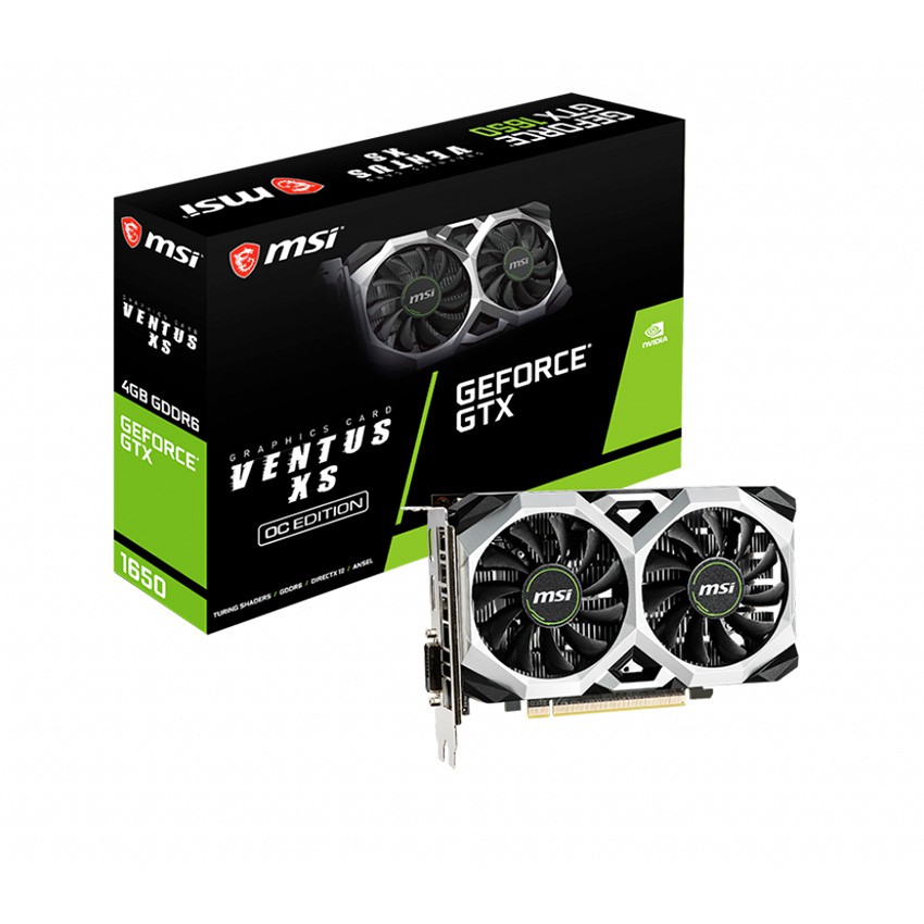 Card màn hình MSI GTX 1650 D6 AERO ITX 4G OCV1 (4GB GDDR6, 128-bit, DVI+HDMI+DP, 1x6-pin)
