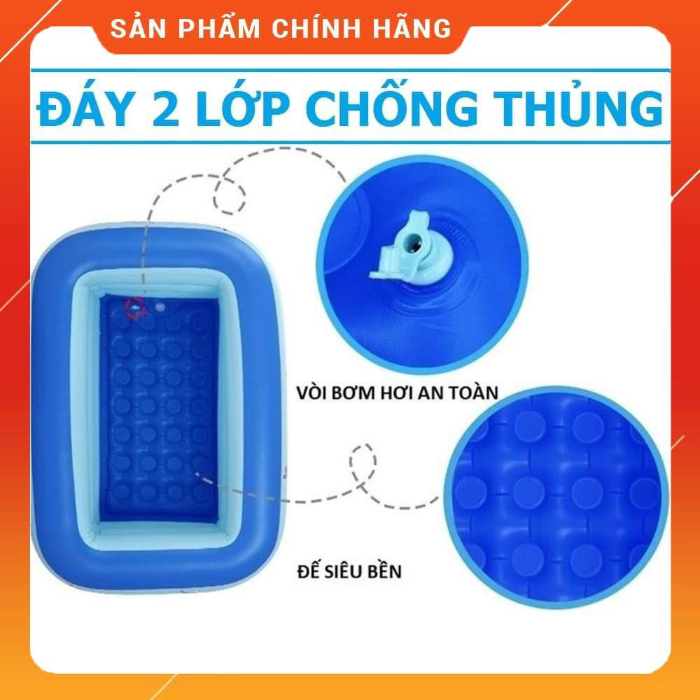 [HÀNG SIÊU TỐT] Bể Bơi Phao Cho Bé - 2 Tầng – 1m2 – Có Đáy Chống Trượt