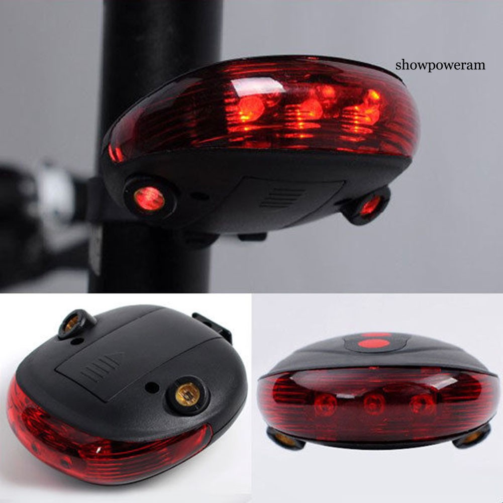 SP Mountain Bicycle Bike Cycle Rear Tail Warning Lamp 5 LED Light Flash Mode