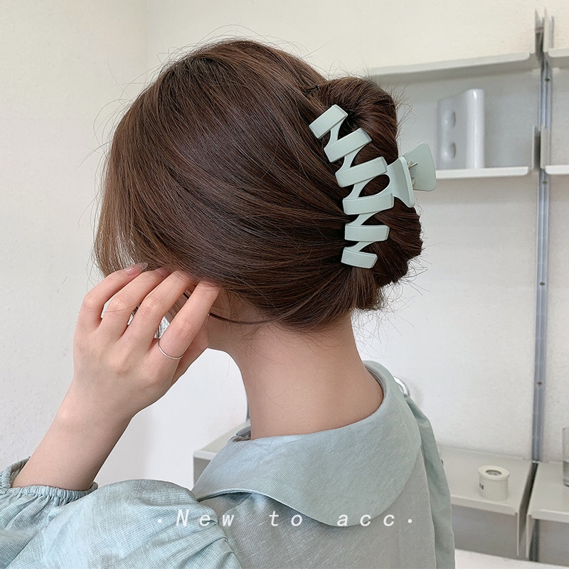 Kẹp Tóc Càng Cua Lớn Màu Trơn Thanh Lịch Thời Trang Hàn Quốc Cho Nữ