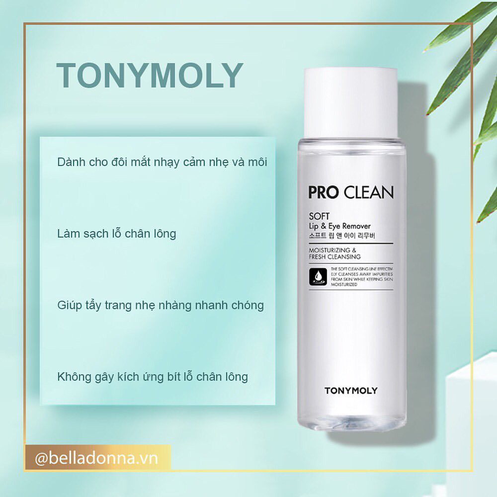 TẨY TRANG MẮT MÔI TONYMOLY PRO CLEAN SOFT 100ML CHÍNH HÃNG - 5574