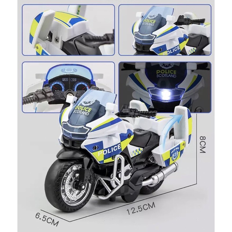 ✨ Mô Hình 1:14 Xe Mô Tô Motorcycle Police Cảnh Sát ✨ Fullbox - Ảnh thật & Clip