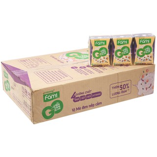 Thùng sữa đậu nành Fami mè đen nếp cẩm.