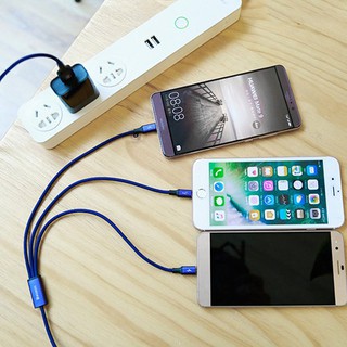 Cáp BASEUS 3 in 1 Lightning + Micro USB + Type C