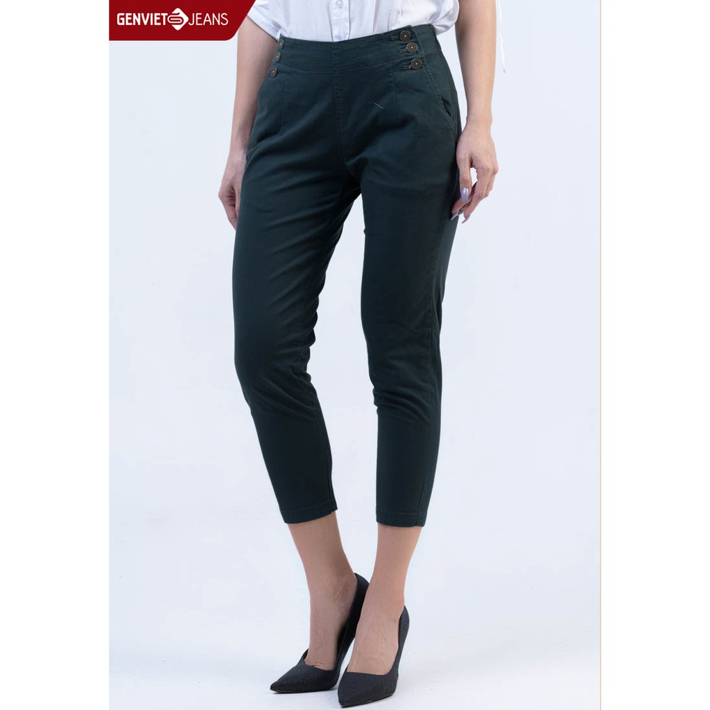 [Mã WABRLOW5 giảm 15% đơn 300K] Quần dài Kaki Nữ DQ106K516 GENVIET JEANS | BigBuy360 - bigbuy360.vn
