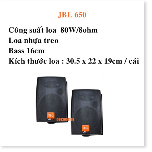 Loa treo tường Loa treo tường - Bass 16 - Công suất 80W - JB L650