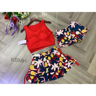 Set biniki 3 chi tiết màu vàng