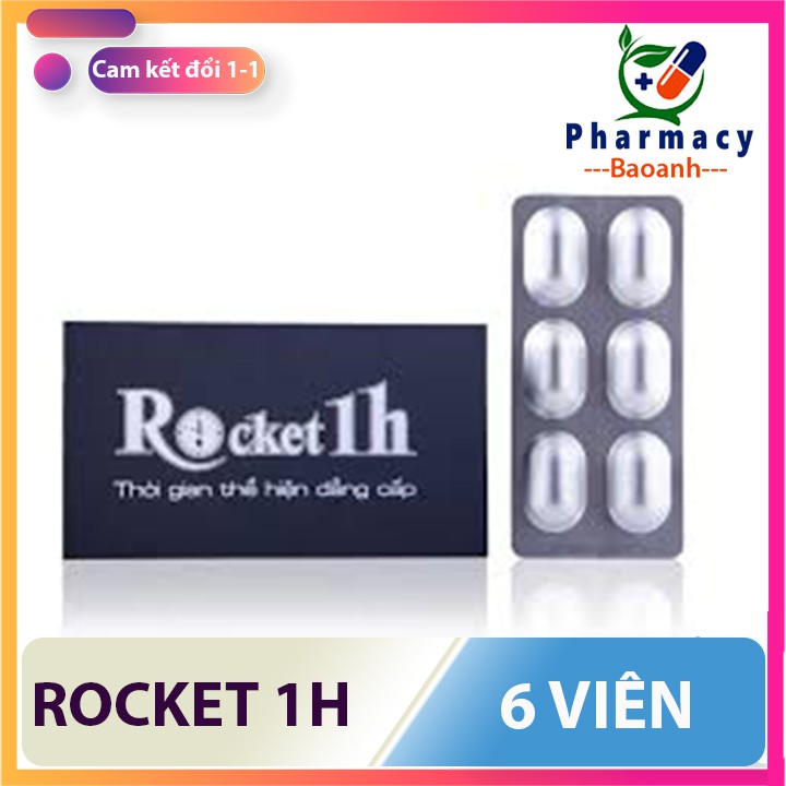 Viên uống ROCKET 1h - Bền bỉ suốt 1h Viên Uống Tăng Cường Sức Khoẻ Nam Giới -hết xuất tinh sớm, yêu sinh lí