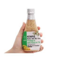 Nước xốt mè rang hiệu kewpie hương vị quả yuzu và tắc chai 210ml