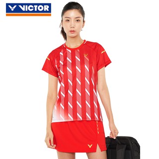 Áo cầu lông nữ Victor 1811 (đỏ - trắng)