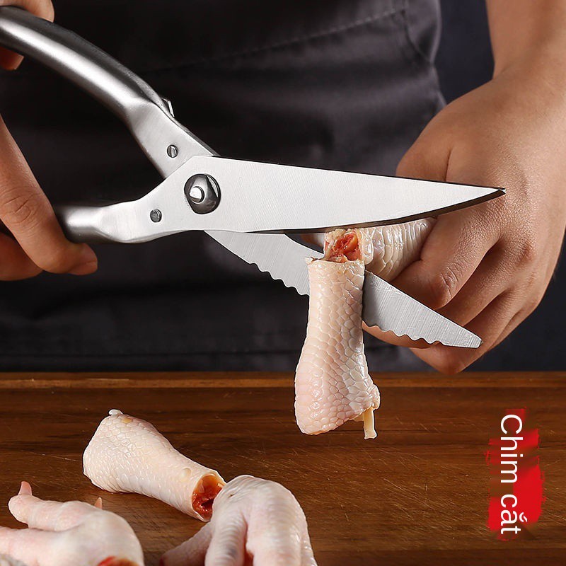 Kéo cắt xương gà bằng thép không gỉ hoàn toàn của Đức nhà bếp mạnh mẽ để thực phẩm đa chức năng cá gia đình
