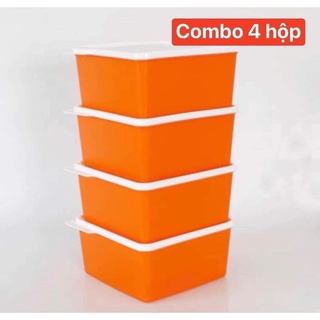 Set 4 hộp trữ đông trữ mát 2,5l Tupperware