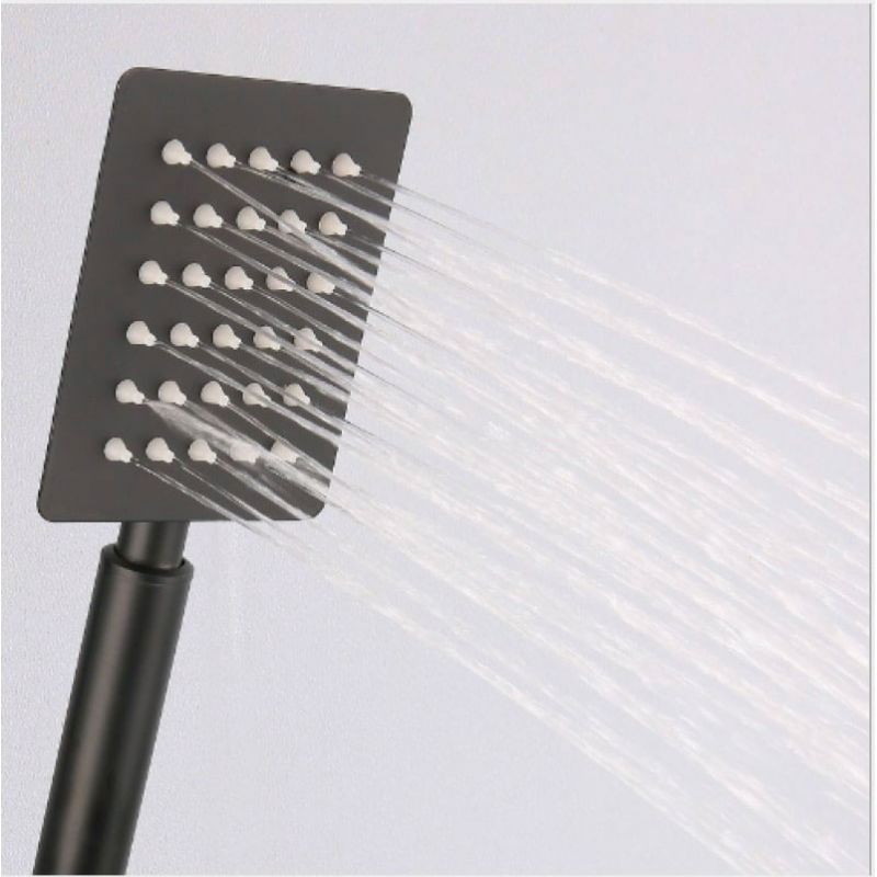 Sen cây tắm nóng lạnh Inox 304 phủ nano đen - Thân sen vuông tròn Thailand. BH Chính Hãng 10 năm