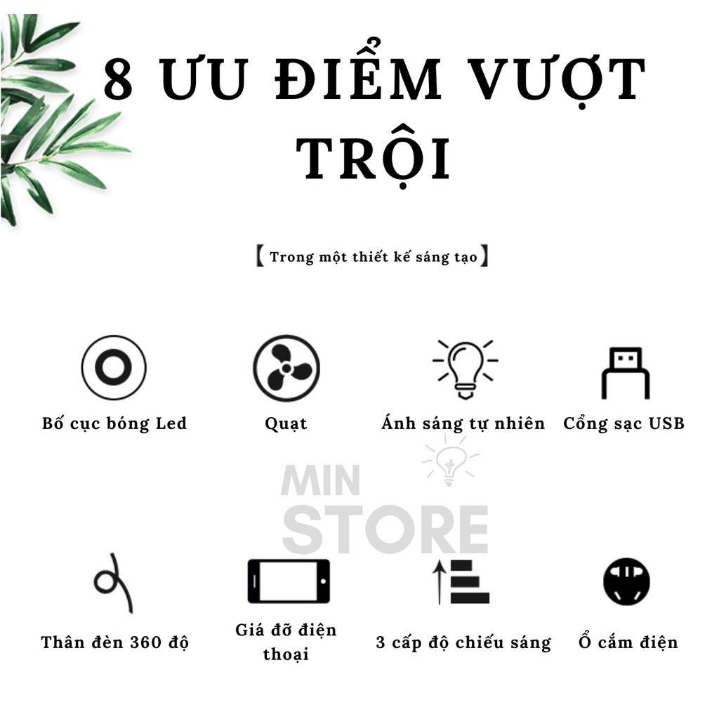 Đèn Đọc Sách Chống Cận Đa Năng - Chính Hãng - Min STORE